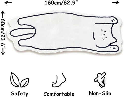 Miniatura 2 de Alfombra de baño con diseño de gatos, absorbente, antideslizante, súper suave, de dibujos animados, para niños, sala de juegos, dormitorio, lavable