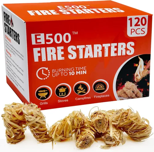 Miniatura 9 de E500 Arrancador de fuego, cuadrados para barbacoa, fogata, chimenea, estufa de leña, chimenea, hoguera, parrilla, 32 cubos para uso en interiores