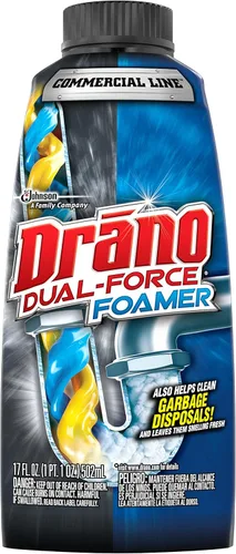 Drano Removedor de obstrucciones de espuma de doble fuerza, línea comercial, 17 onzas