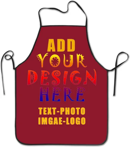 Miniatura 29 de Delantal personalizado personalizado para mujeres y hombres, delantales de cocina para cocinero, nombre personalizado, texto, logotipo, imagen