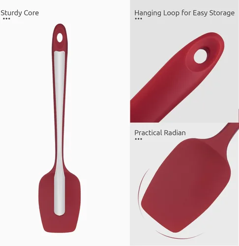 Miniatura 6 de Espátula de silicona resistente al calor: U-Taste, flexible de 600ºF, de 11.38 pulgadas, de silicona, para mezclar, remover, cocinar, raspar