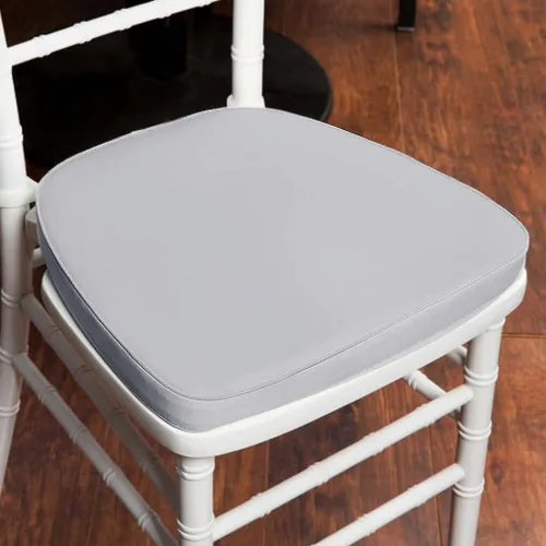 Miniatura 9 de Efavormart Cojín de 2" de espesor para silla Chiavari en negro, cojín de asiento de espuma con efecto memoria con lazos y funda extraíble