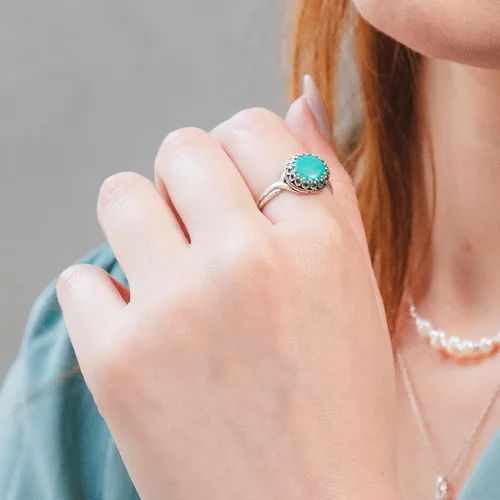 Miniatura 51 de 925 Sterling Silver Gemstone Rings for Women - Anniversary Rings for Women - Sterling Silver Rings for Women - Dainty Sterling Silver Rings