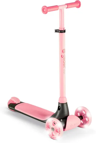 Miniatura 9 de Yvolution Y Glider Air Scooter para niños, patinete de 3 ruedas para niños pequeños, altura ajustable en 4 posiciones, inclínate para dirigir