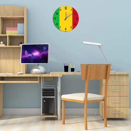 Miniatura 16 de Cheyan Reloj de pared con bandera de Canadá de 12 pulgadas, silencioso, sin tictac, de PVC, funciona con pilas, reloj redondo decorativo, regalo