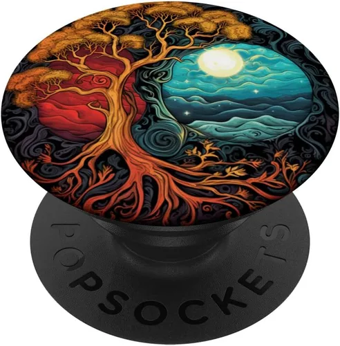 Yin Yang Árbol de la Vida PopSockets estándar PopGrip