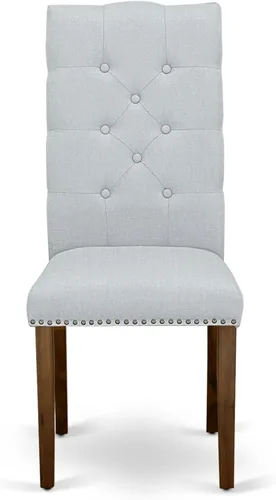 Miniatura 7 de East West Furniture ANEL3-ANA-05 Juego de mesa y sillas de cocina de 3 piezas contiene una mesa redonda de comedor con pedestal y 2 sillas Parsons