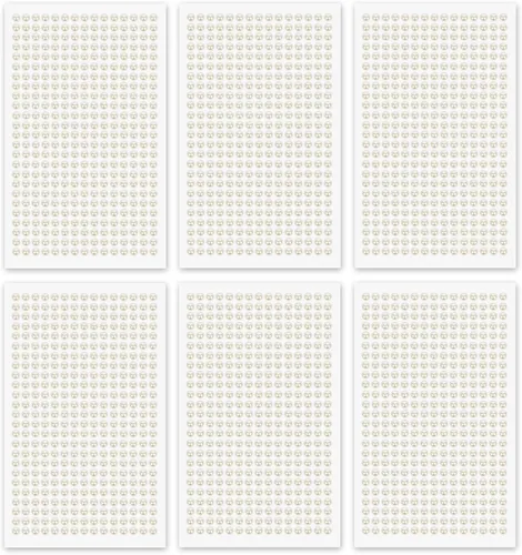 Miniatura 7 de MYDBUYSOME 5100 PIEZAS Adhesivos de Perla - Perlas Autoadhesivas para Peinado, Cara, Maquillaje, Ojos, Uñas, Manualidades, Gemas Adhesivas