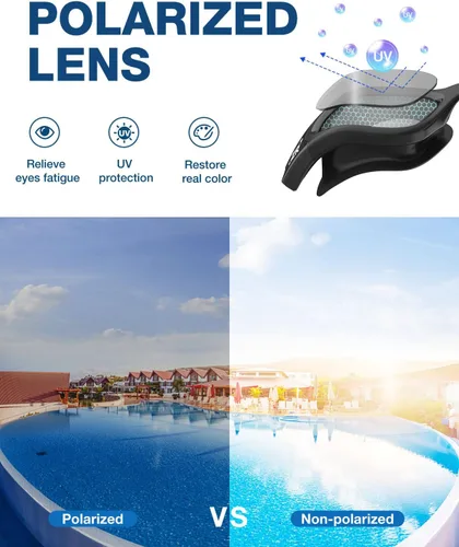 Miniatura 2 de ZIONOR G1 - Gafas de natación polarizadas unisex para mujeres adultas, antiniebla, 100% anti UV, gafas de buceo A5 (polarizado + humo)