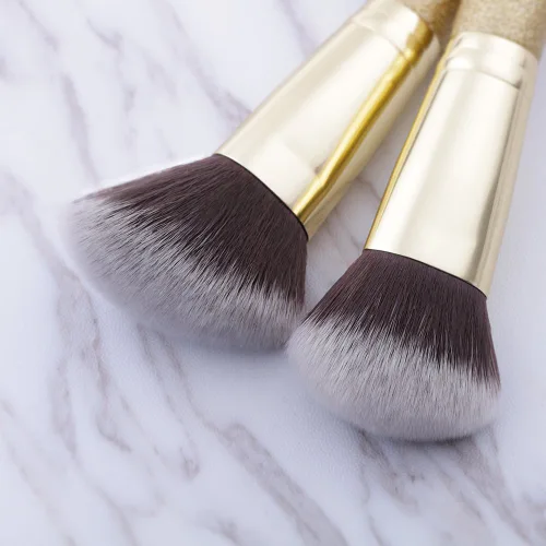 Miniatura 7 de DUcare Brochas de maquillaje Duo End Foundation Powder Buffer y Contour Brush Herramientas cosméticas sintéticas 2 piezas Juego de 2 brochas
