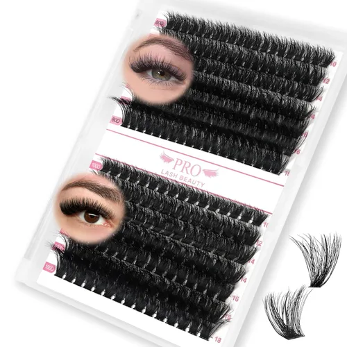 Miniatura 24 de Kit de Racimos de Pestañas 280 Piezas Pestañas en Racimo 30D+40D Kit de Extensión de Pestañas con Adhesivo y Sellador de Pestañas Resistente al Agua