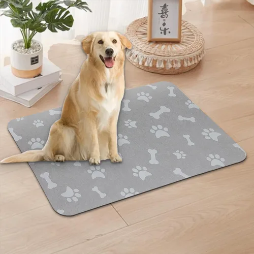 Miniatura 8 de YCT Tapete de comida para gatos – Tapetes de alimentación para perros – Alfombras absorbentes antideslizantes para gatos, 16.9 x 24 pulgadas