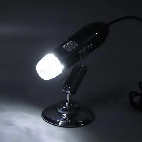 Miniatura 9 de Microscopio digital USB 50X a 1600X, cámara endoscopio de aumento con 8 LED, microscopio portátil de mano con soporte para Android
