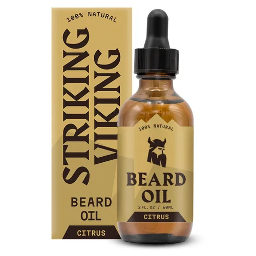 Miniatura 9 de Striking Viking Aceite de vainilla para barba para hombres, acondicionador derivado naturalmente con aceites de argán y jojoba para suavizar