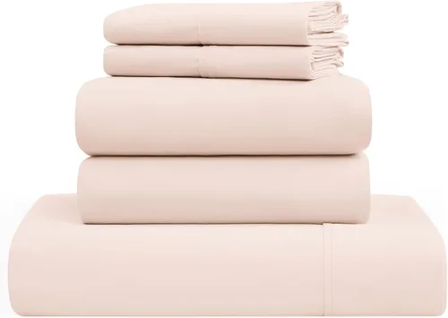 Miniatura 24 de UGG Juego de sábanas refrescantes de lujo de 4 piezas para cama King, con bolsillos profundos, ropa de cama prémium con 2 fundas de almohada, Blanco