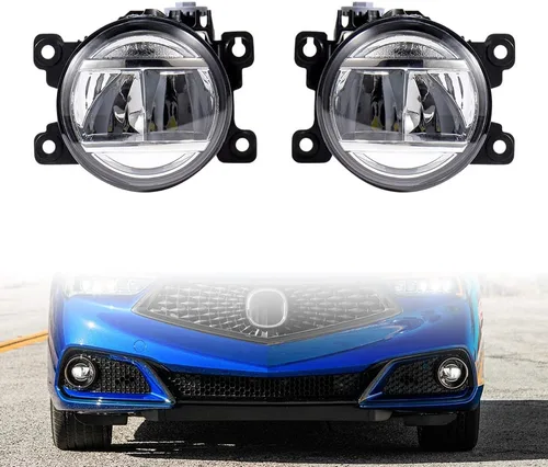 Miniatura 2 de Luces antiniebla LED de 3000 lm con lente transparente izquierda y derecha compatibles con Acura TLX Honda Accord Civic CRZ Fit HRV Odyssey Passport