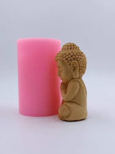 Miniatura 2 de Molde de vela 3D de Buda de bronce para fabricante de velas, moldes de jabón, arcilla polimérica, moldes de silicona de porcelana fría Buda 13