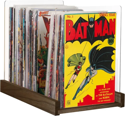 Miniatura 10 de Soporte de almacenamiento patentado para cómics, caja de exhibición de madera y acrílico para coleccionistas, organizador para cómics, revistas