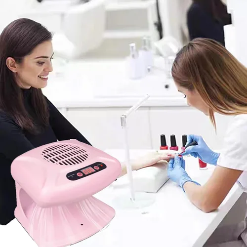 Miniatura 6 de Secador de uñas para esmalte regular de 300 W, ventilador de secado de uñas 2 en 1 con sensor automático, aire caliente y frío, secador de uñas