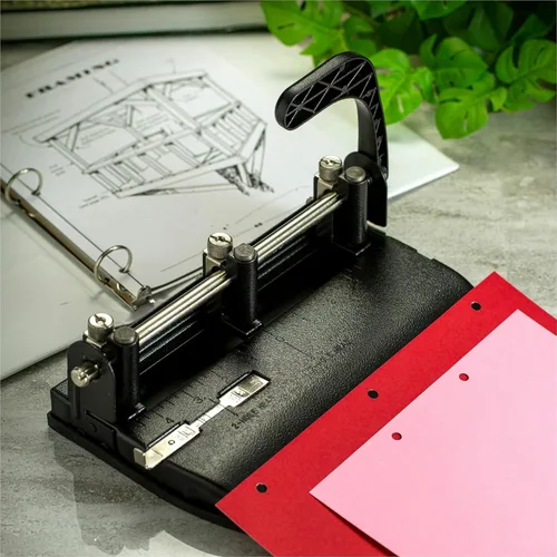 Miniatura 4 de OIC - Punzón de palanca de 3 agujeros, color negro