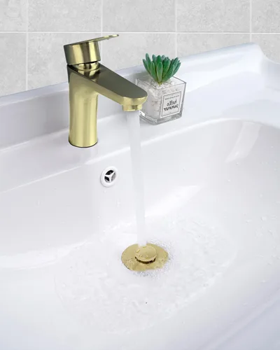 Miniatura 9 de Hibbent Paquete de 2 Tapones Universales de Todo Metal para Lavabo de Baño para Lavamanos de 1.1''~2.3'', Colador de Desagüe de Lavabo Emergente
