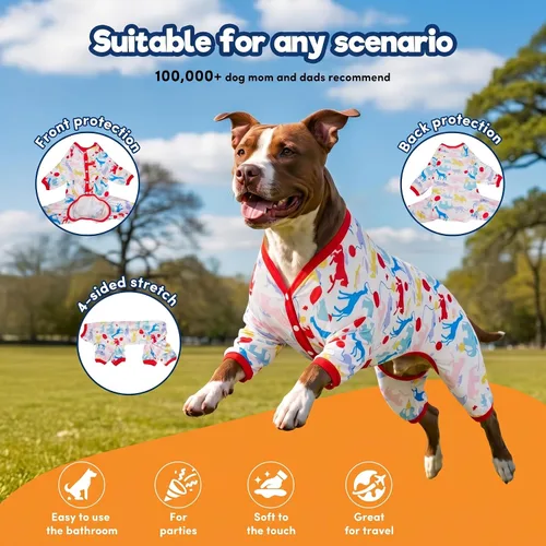 Miniatura 3 de LovinPet Pijama gigante para perros grandes, camisa de recuperación quirúrgica para perros grandes, pijamas para mascotas para perros, para dejar