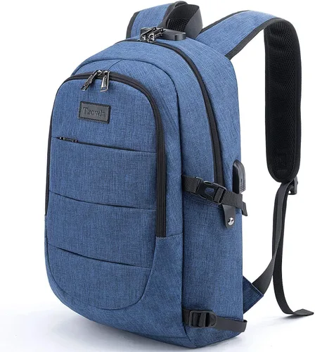 Miniatura 14 de Tzowla, mochila de viaje de negocios para computadora portátil de 15,6 a 17,3 pulgadas para mujeres, hombres y para regalar, A-Negro