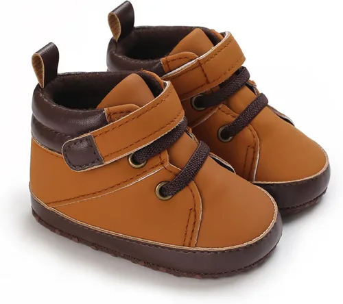 Miniatura 7 de SOFMUO Zapatos deportivos para bebés, niños y niñas, de piel sintética, antideslizantes, suela de goma suave, botines de vestir para niños pequeños