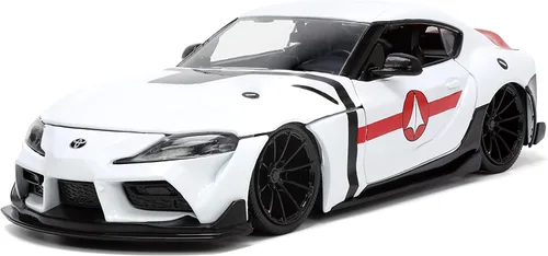 Miniatura 5 de Robotech 1:24 2020 Toyota Supra - Coche fundido a presión y figura de Rick Hunter de 2.75 pulgadas, juguetes para niños y adultos