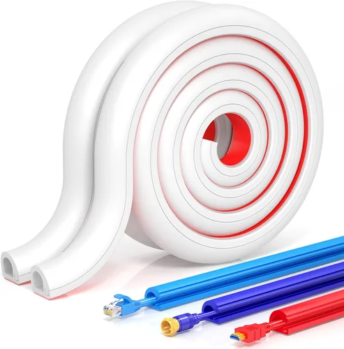Miniatura 9 de Ocultador de cable de pared, oculto de cable flexible, ocultador de alambre de silicona autoadhesivo Aplicable a televisores para el hogar