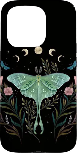 Miniatura 13 de Funda estética Witchy Luna Moth Flower Floral Moon Phases para iPhone 13