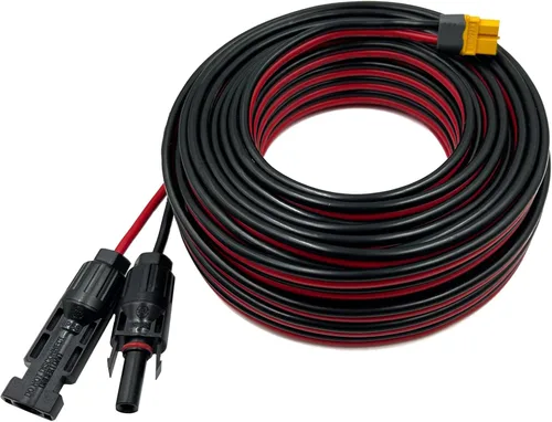 Cable de extensión del adaptador XT60 ZkeeShop, cable de conector solar 12AWG compatible con la serie de estación de energía Bluetti Ecoflow River