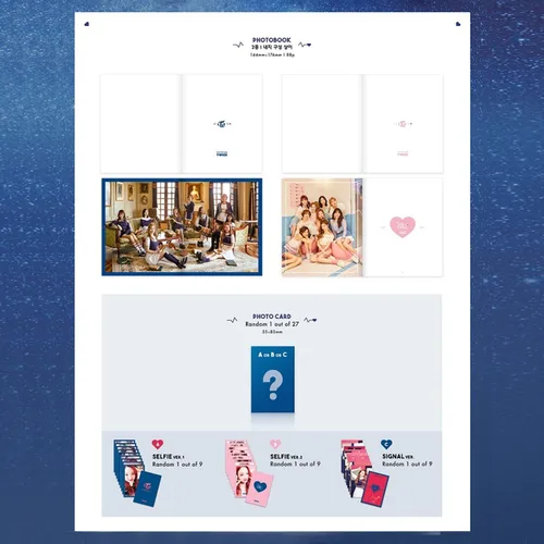 Miniatura 3 de TWICE 4th Mini Album - SIGNAL [B Ver. ] CD + Photobook + Photocard + Photocard + Photo + Photo + Regalo gratis/K-pop sellado