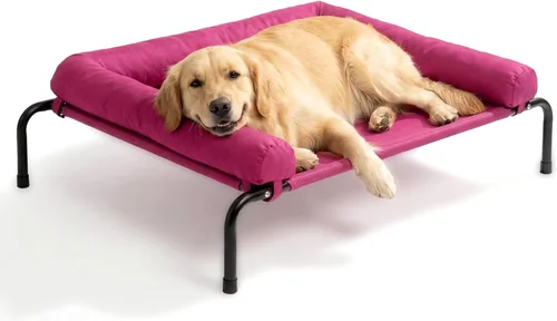 Miniatura 3 de WESTERN HOME Cama elevada refrescante para perros grandes, cama elevada para perros al aire libre, cama portátil para perros con malla transpirable