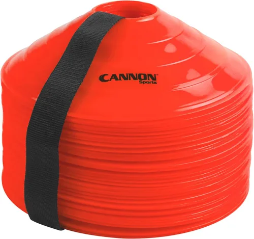 Cannon Sports Conos de entrenamiento de agilidad fuertes, suaves, plegables, colores brillantes, con correa de transporte