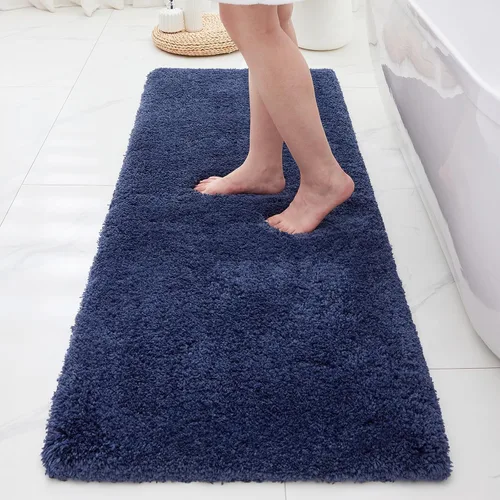 Miniatura 12 de ILANGO Alfombras de Baño Beige 32" × 20" Antideslizantes y Súper Absorbentes Extra Gruesas Suaves, Alfombra de Baño Lavable para Piso, Alfombra