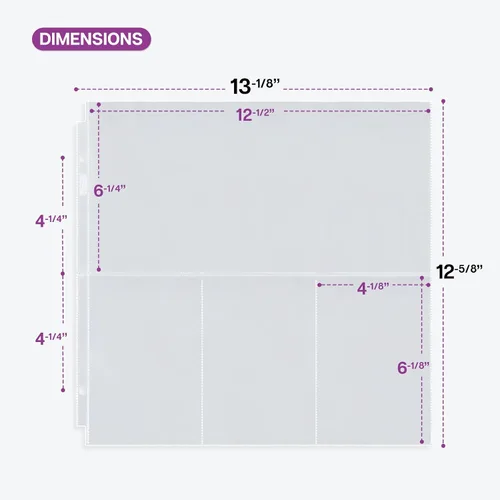 Miniatura 6 de Dunwell Páginas de repuesto para álbumes de recortes de 12 x 12 pulgadas, paquete de 25 unidades, 1 bolsillo súper pesado