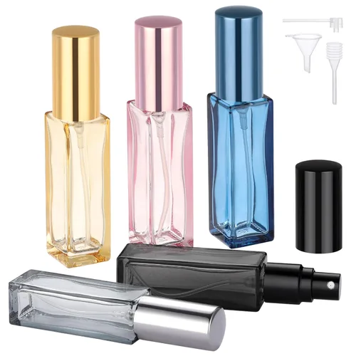 Miniatura 16 de Segbeauty Mini Botella Atomizador de Perfume Portátil, 5 piezas de botellas de spray de colonia recargables vacías, botella de perfume de vidrio