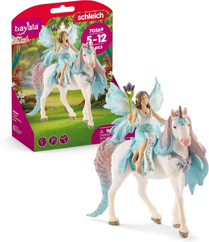 Miniatura 11 de Schleich Bayala - Figura de hada Eyela de 3 piezas con figura de unicornio de princesa, figura de hadas de fantasía con varita mágica, juguete