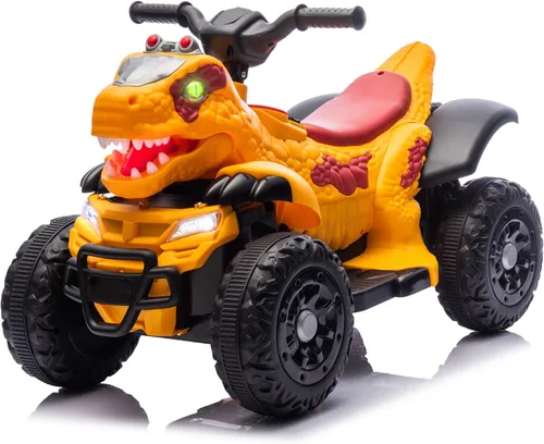 Miniatura 8 de Bluefun Dinosaurio eléctrico de 4 ruedas para montar, ATV para niños, 12V, con música, Bluetooth y luces LED, regalo de cumpleaños para niños de 3
