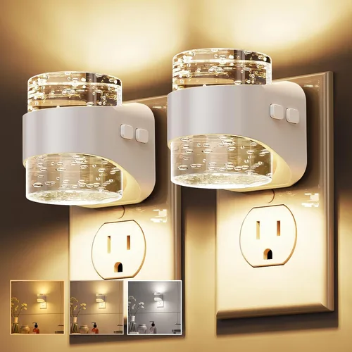 Miniatura 39 de L LOHAS LED Luz nocturna, luces nocturnas de burbujas enchufables a la pared, 3000 K/4000 k/5000 K, luz nocturna de temperatura de color ajustable