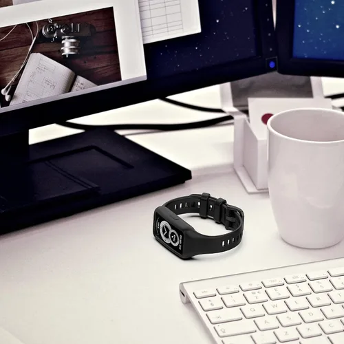 Miniatura 3 de Senter Correa de repuesto de goma suave de liberación rápida para Huawei Band 7 Smart Watch 2 unidades-b
