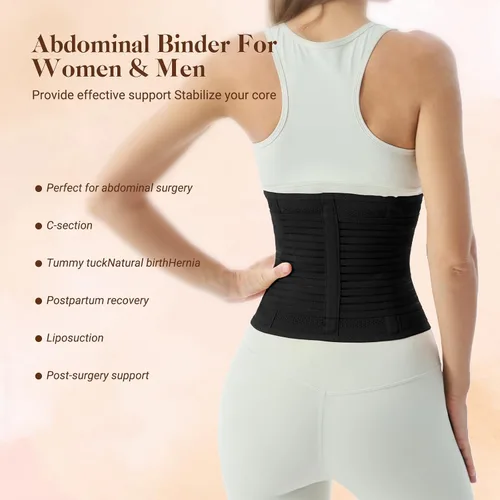 Miniatura 7 de Postpartum Belly Band for Women: Abdominal Binder Post Surgery Compression Support Belt - Waist Trainer Girdle C Section Wrap