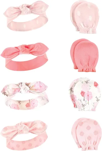Miniatura 58 de Hudson Baby Conjunto de diadema de algodón y manoplas para rascar para bebé