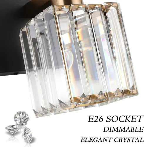 Miniatura 7 de Aipsun Lámpara de Tocador Moderna para Baño Accesorios de Iluminación 5 Luces Lámpara de Tocador de Baño de Cristal (Excluye Bombilla)