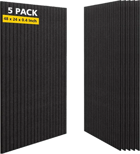 Miniatura 15 de Paneles acústicos, paquete de 10 paneles acústicos que reducen el ruido para paredes, paneles de pared insonorizados de 47.2 x 23.6 x 0.35 pulgadas