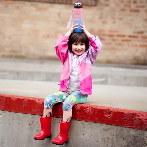 Miniatura 6 de Botella de agua motivacional para niños de 24 onzas con marcador de tiempo, tapa de pajilla, a prueba de fugas, botella de agua deportiva Tritan sin