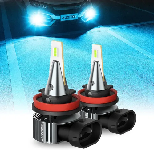 Miniatura 11 de AUXITO Bombilla LED H3 amarilla 3000K, 16,000 lúmenes, 600% súper brillante, 10 años de vida útil, tamaño 1:1 Plug-n-Play, instalación 100%