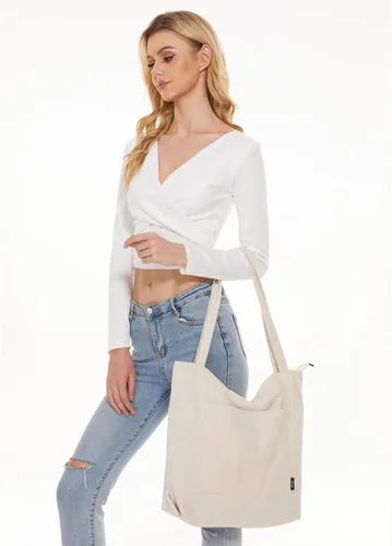 Miniatura 9 de KALIDI Bolso de mano de pana para mujer, bolso de hombro grande con bolsillo con cremallera, bolso Hobo casual de gran capacidad, bolsa de trabajo