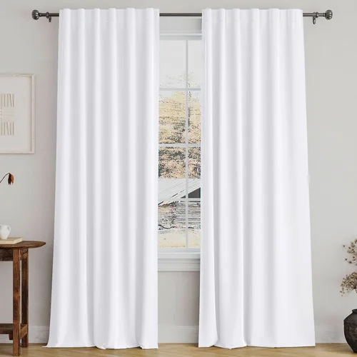 Miniatura 83 de Turquoize Cortinas Opacas para Tratamiento de Ventana con Trabillas Traseras para Sala de Estar/Dormitorio, Tratamientos de Ventana con Aislamiento